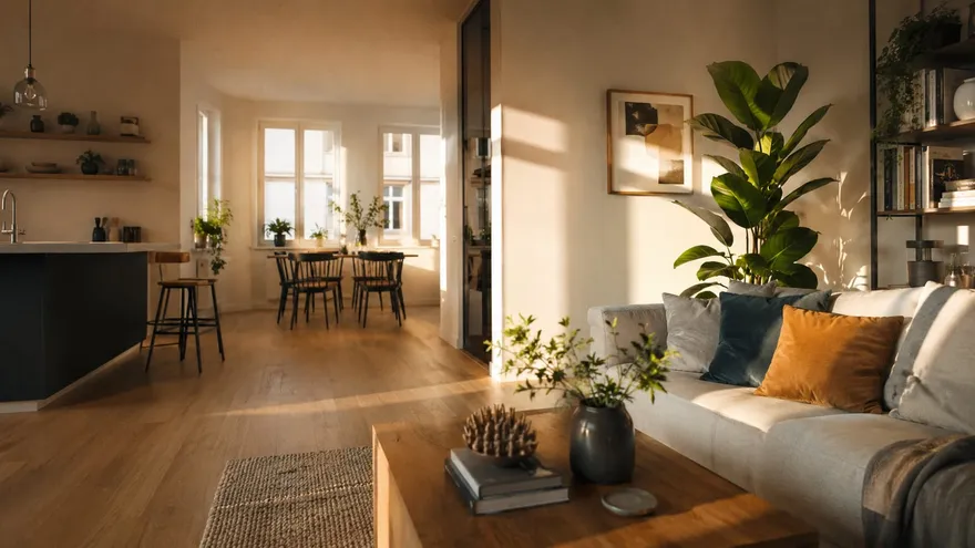 Appartement en travaux pendant une rénovation complète avec matériaux et outils